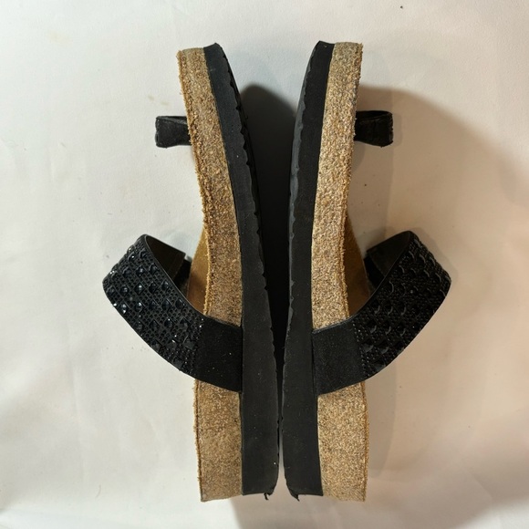 NAOT Sz 39 Nevada Sparkly Toe Loop and Gore Strap Comfort Insole Slip On Sandals - Picture 6 of 8